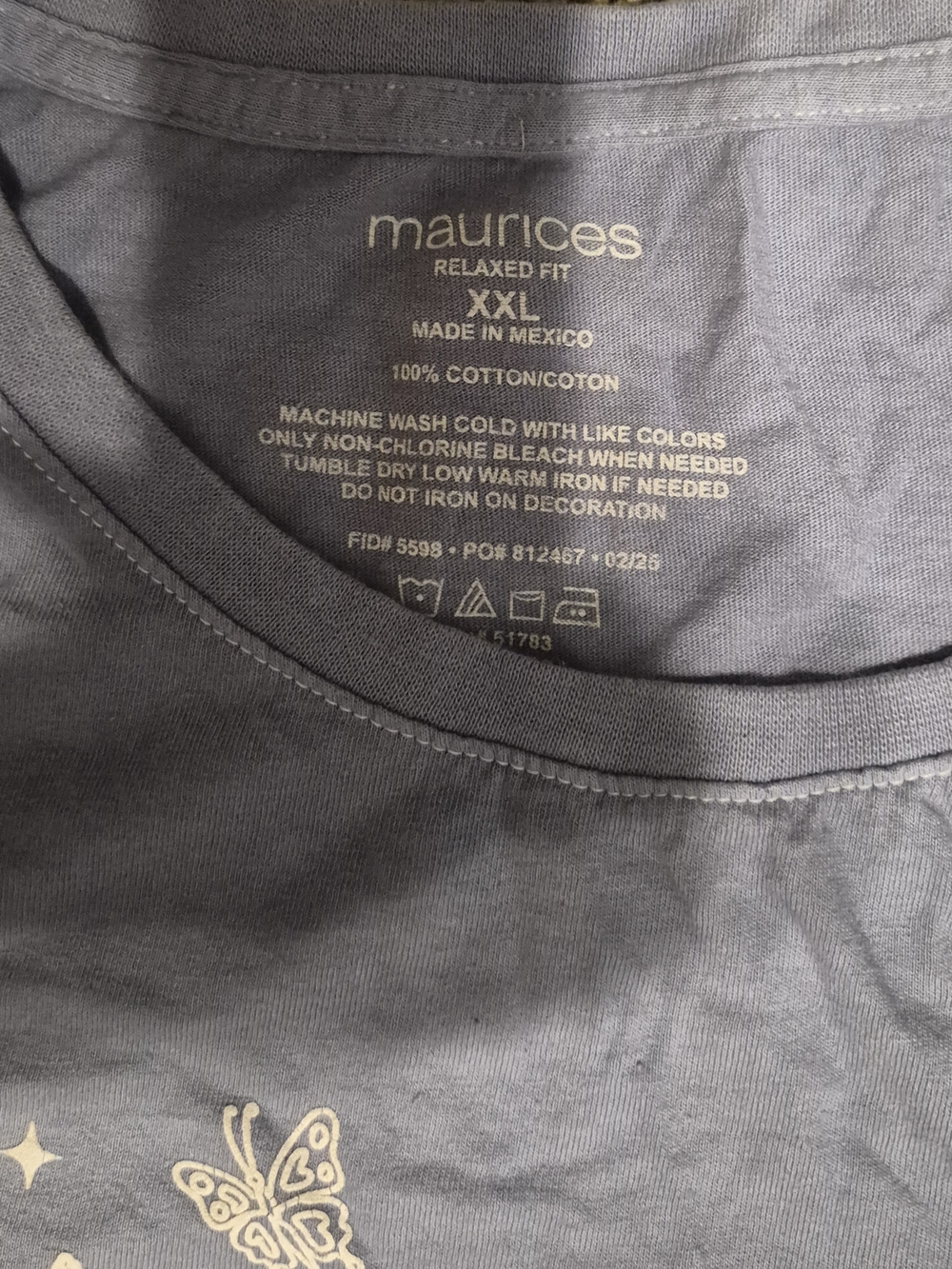 maurices Blue "All Things By Faith" Graphic Tee - Picture 2 of 3